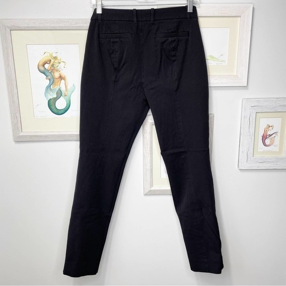 J. Crew Factory Black Stretch Rear Pleat Dress Pants Size 8 - Picture 3 of 12